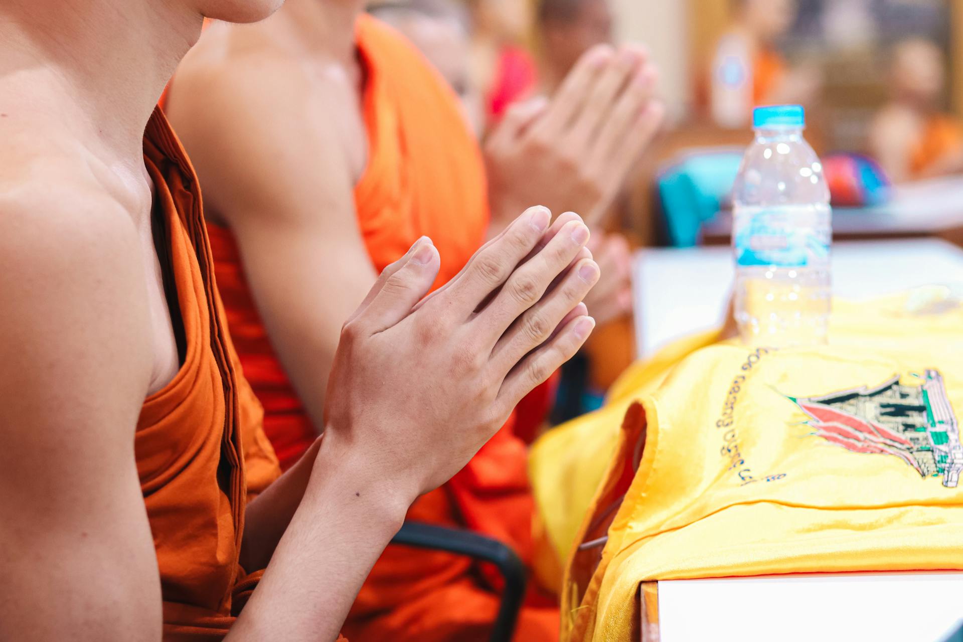 Monks in Prayer at Ramagrama
